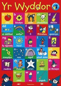 Darllen Mewn Dim: Poster Wyddor Rwdlan