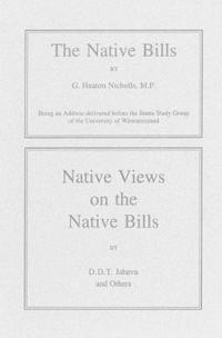 The Native Bills (1935) & Native Views on the Native Bills (1935) Book 8