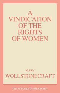 Kirjan kansi "A vindication of the rights of woman"