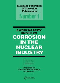 Bokomslag för "A Working Party Report on Corrosion in the Nuclear Industry EFC1"