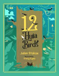 Kirjan kansi "12 Huia Birds"