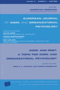 Special Issues of the European Journal of Work and Organizational Psychology