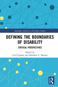 Routledge Advances in Disability Studies
