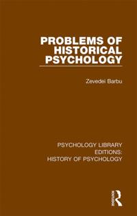 Psychology Library Editions: History of Psychology