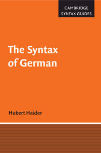 Bokomslag för "The Syntax of German"
