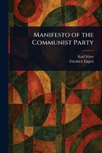 Kirjan kansi "MANIFESTO OF THE COMMUNIST PARTY"