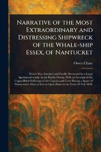 Kirjan kansi "Narrative of the Most Extraordinary and Distressing Shipwreck of the Whale-ship Essex, of Nantucket"