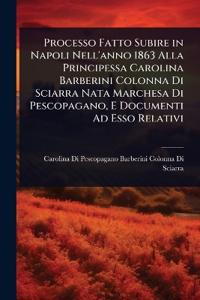 Bokomslag for "Processo Fatto Subire in Napoli Nell'anno 1863 Alla Principessa Carolina Barberini Colonna Di Sciarra Nata Marchesa Di Pescopagano, E Documenti Ad Esso Relativi"