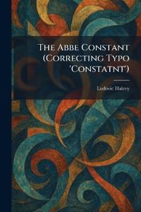 The Abbe Constant (Correcting Typo 'Constatnt')