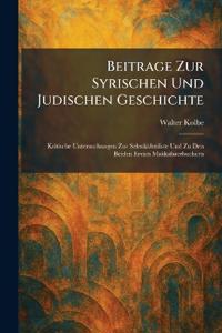 Beitrage Zur Syrischen Und Judischen Geschichte