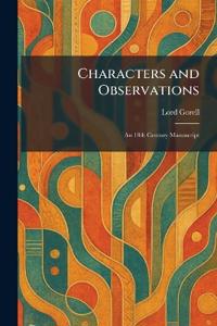 Bokomslag för "Characters and Observations"