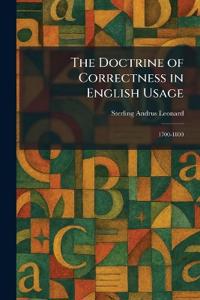 The Doctrine of Correctness in English Usage