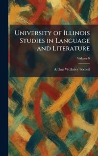Bokomslag för "University of Illinois Studies in Language and Literature"