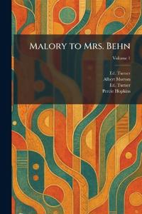 Malory to Mrs. Behn