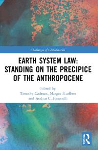 Kirjan kansi "Earth System Law: Standing on the Precipice of the Anthropocene"