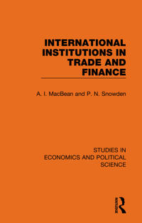 Kirjan kansi "International Institutions in Trade and Finance"