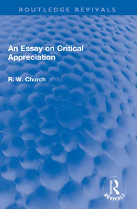 Bokomslag for "An Essay on Critical Appreciation"