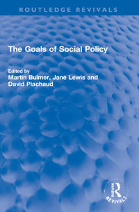 Bokomslag för "The Goals of Social Policy"