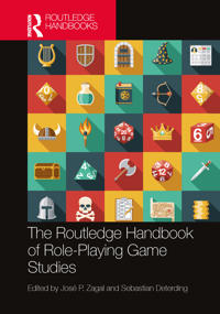 Kirjan kansi "The Routledge Handbook of Role-Playing Game Studies"