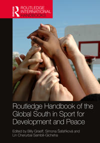 Kirjan kansi "Routledge Handbook of the Global South in Sport for Development and Peace"