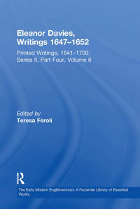 Bokomslag for "Eleanor Davies, Writings 1647?1652"