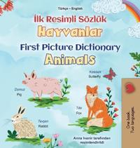 Bokomslag för "First Picture Dictionary - Animals (Turkish English Bilingual Children's Book)"