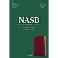 NASB Super Giant Print Reference Bible, Burgundy