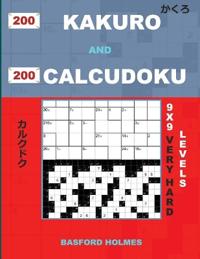 200 Kakuro and 200 Calcudoku 9x9 very hard levels.