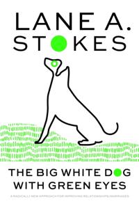 Big White Dog with Green Eyes