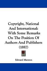 Copyright, National And International