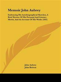 Bokomslag for "Memoir John Aubrey"