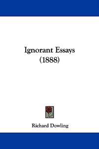 Bokomslag för "IGNORANT ESSAYS"