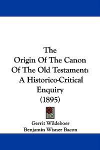 Kirjan kansi "The Origin of the Canon of the Old Testament"