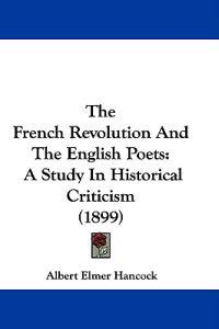 Kirjan kansi "The French Revolution and the English Poets"