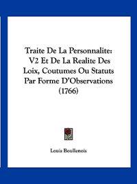 Traite De La Personnalite