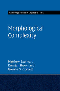 Kirjan kansi "Morphological Complexity"