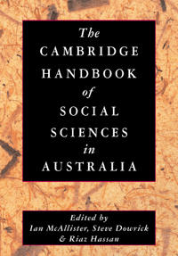 Kirjan kansi "The Cambridge Handbook of Social Sciences in Australia"