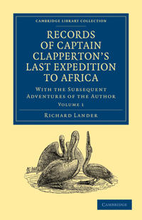 Kirjan kansi "Records of Captain Clapperton's Last Expedition to Africa"