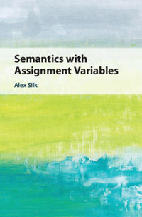 Kirjan kansi "Semantics with Assignment Variables"