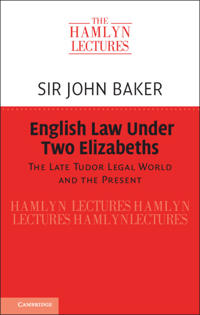 Bokomslag för "English Law Under Two Elizabeths"
