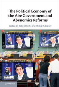 Kirjan kansi "The Political Economy of the Abe Government and Abenomics Reforms"