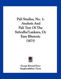 Bokomslag for "Pali Studies, No. 1"
