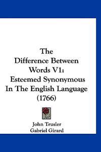 Trusler, J: Difference Between Words V1
