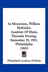 In Memoriam, William McKinley