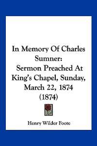 In Memory Of Charles Sumner