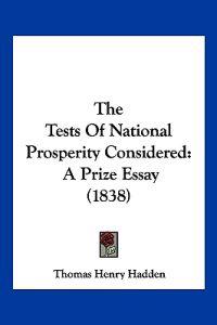 The Tests Of National Prosperity Considered
