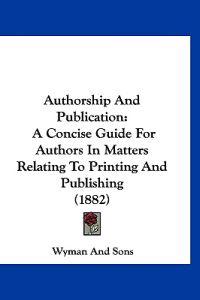 Authorship And Publication