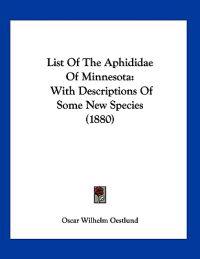List Of The Aphididae Of Minnesota