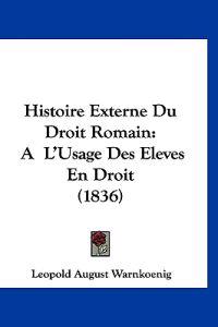 Histoire Externe Du Droit Romain