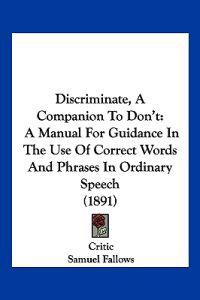 Discriminate, A Companion To Don't